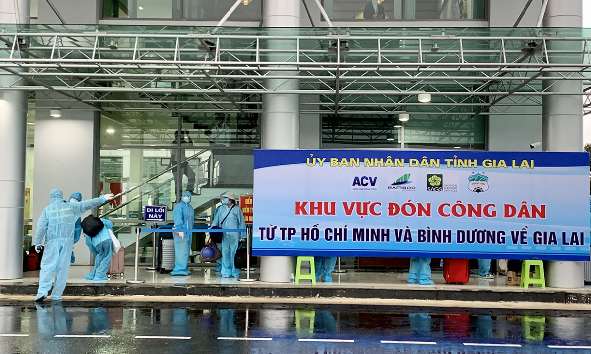 Gia Lai: Đón 192 công dân từ TP. Hồ Chí Minh và Bình Dương về tỉnh